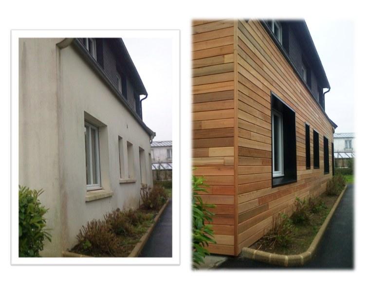 Bardage bois avec ITE