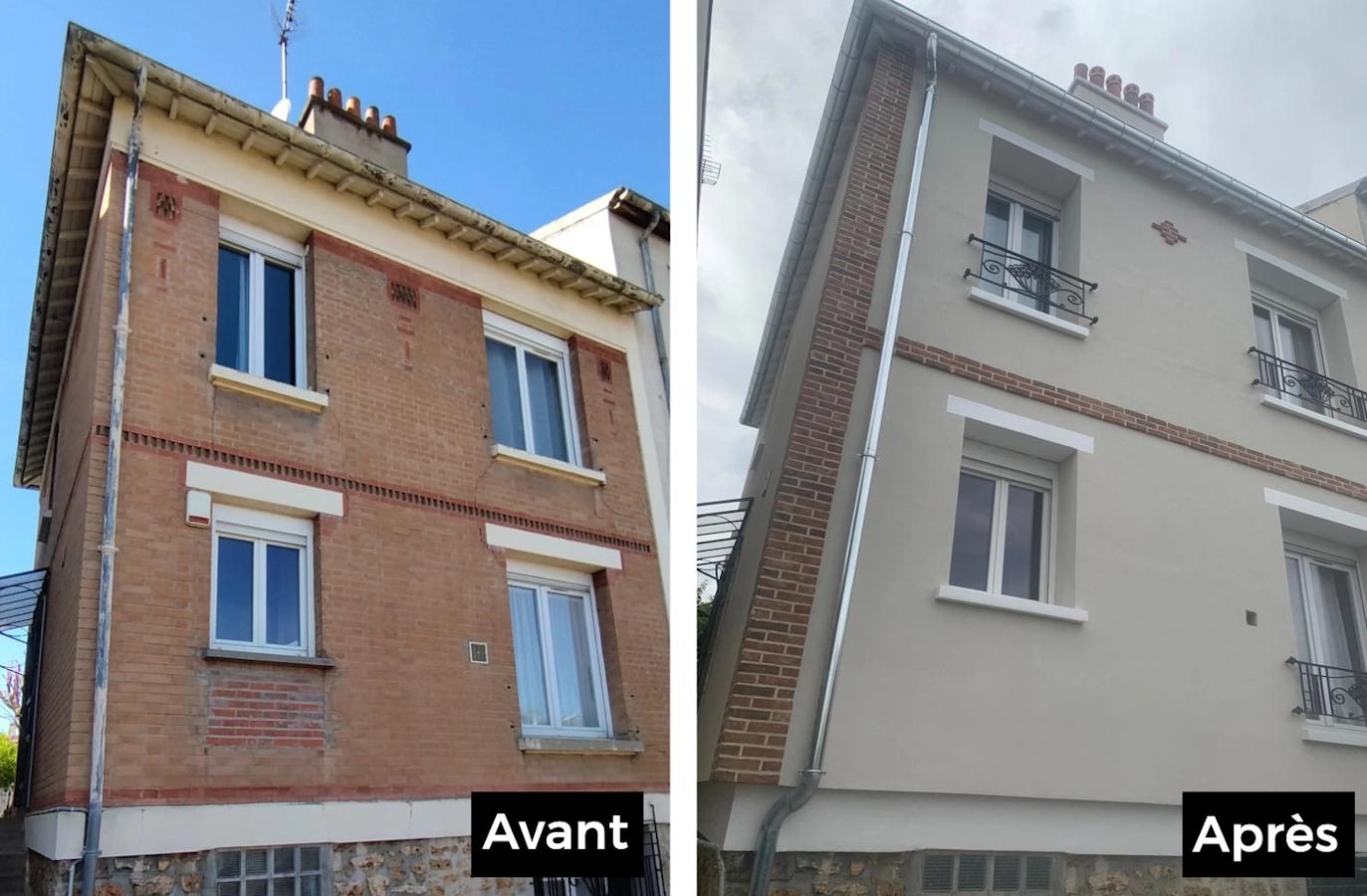 Rénovation façade enduit